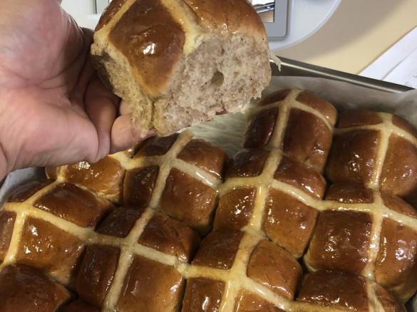 Tangzhong Hot Cross Buns