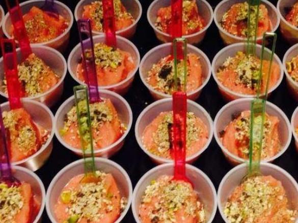 Zingy blood orange and ginger sorbet