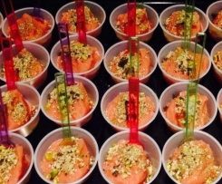 Zingy blood orange and ginger sorbet