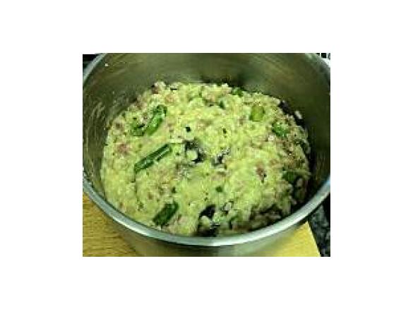 Ham, Mushroom & Asparagus Risotto For Two