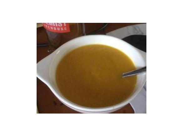 Sweet potatoe and leek soup
