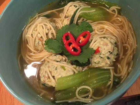 Clone of Vietnamese Chicken Meatball & Noodle Soup