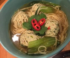 Clone of Vietnamese Chicken Meatball & Noodle Soup