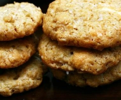 Salted Oatmeal White Chocolate Cookies