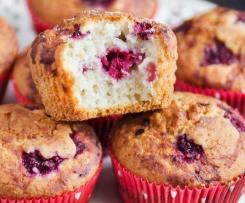 Paleo Banana and Raspberry muffins
