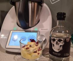 Fluffy Keto Cheesecake with Gin infused Lemon Curd