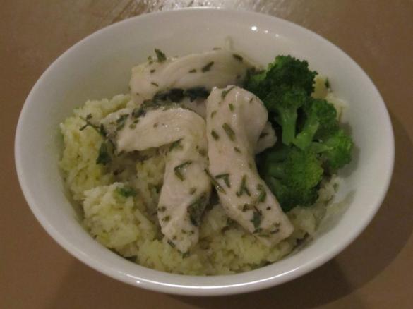 Lemon and Thyme Chicken with Herb Pilaf