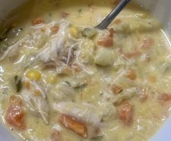Creamy Chicken Veggie Soup