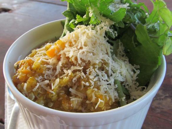 Quinoa and Vege Risotto with baby kale 