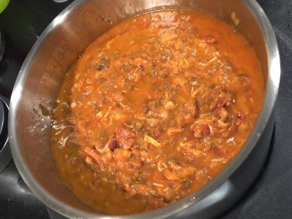 Chicken & Chorizo Lentil Hot Pot