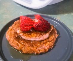 Strawberry and pear pancakes