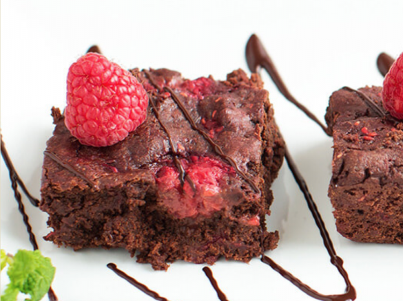 Raspberry Truffle Brownie (Vegan)