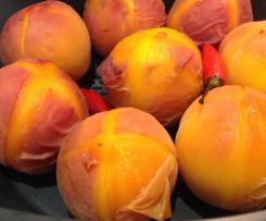 Easy Peel Steamed Peaches
