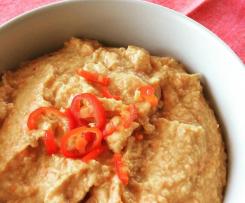 Roasted capsicum & jalapeno hummus (low salt)