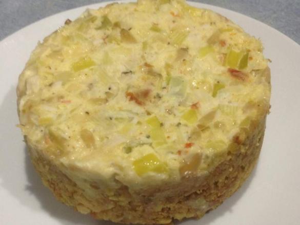 Chicken and Pine Nut Savoury Cheesecake