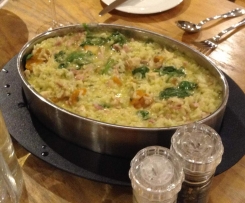 Chicken, Bacon, Pumpkin & Spinach Risotto