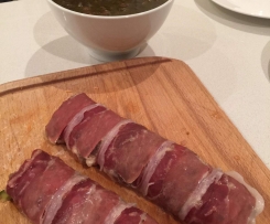 Italian Style Meatloaf with rich porcini sauce