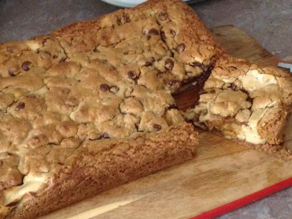 Chocolate Chip Cookie Dough Cheesecake Slice