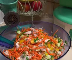 Brown Rice and Chicken Salad with Asian style dressing