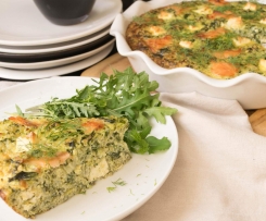 Salmon, Spinach & Quinoa Quiche