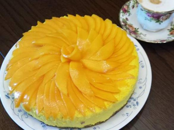 Mango and Pineapple Mousse Cake