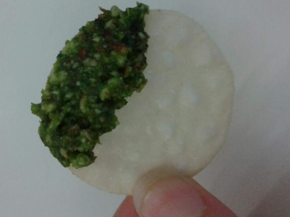 Basil and spinach pesto dip