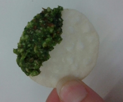 Basil and spinach pesto dip