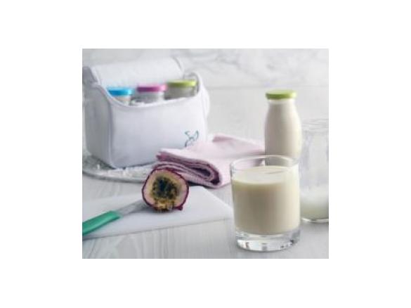 Passionfruit drinking yoghurt