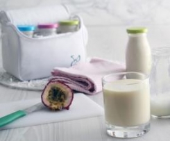 Passionfruit drinking yoghurt