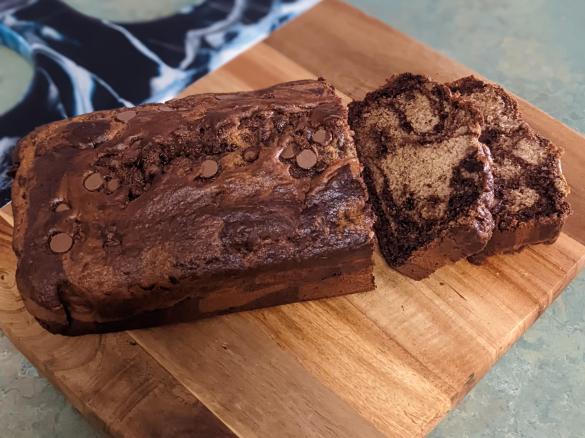 Marbled banana bread
