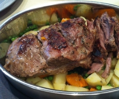 Butterflied Leg of Lamb with veges & gravy