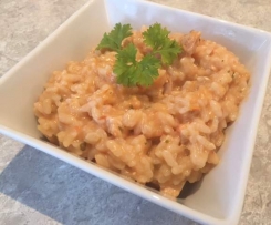 Chicken & Basil risotto with tomato & spanish onion