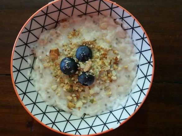 Porridge with Blueberries and Pumpkin seeds