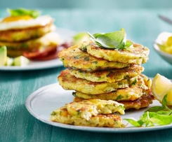 Cheesy sweet corn fritters
