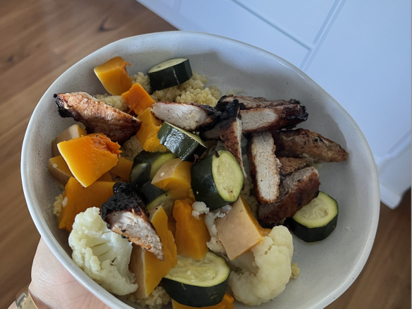 Pumpkin cous cous salad base