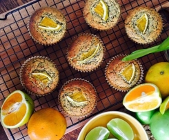 Orange and poppy seed paleo muffins