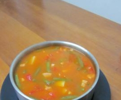Capsicum & Green Bean Soup