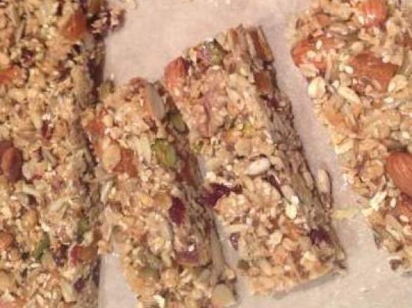 Fruit, nut and seed slice