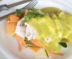 FODMAP All In One Two Course Meal - Creamy Pumpkin Soup, Chicken and Vegetables with Spicy Pumpkin Sauce