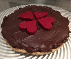 Valentine's Raw Chocolate Cheesecake (paleo, vegan)