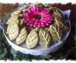 Green Tea Leaf Cookies (egg free)