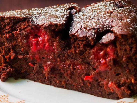 Chocolate Raspberry Pudding Cake by Nigella Lawson (conversion)