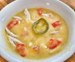 Roasted Jalapeno / Jalapeño  and Chicken Soup