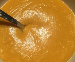 Baked Pumpkin and potato Soup.