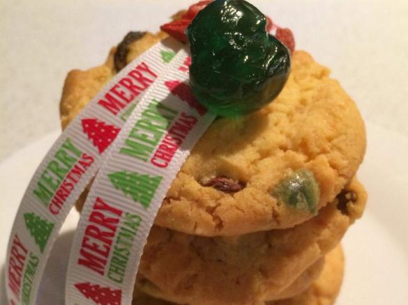 Christmas Shortbread with Goji Berries & Glace Cherries