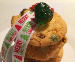 Christmas Shortbread with Goji Berries & Glace Cherries