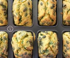 Pumpkin, Feta and Kale Mini Loaves