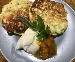 Zucchini and corn fritters