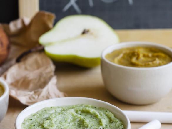 Beef and three-vegetable puree