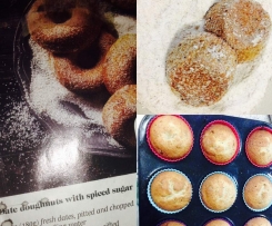 date doughnuts with spiced sugar